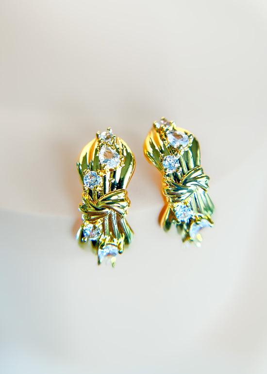 Medium Gold Knot Hoops