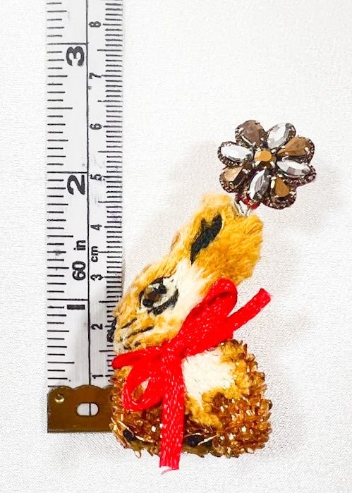 Bowtie Rabbit Earrings (3-D)