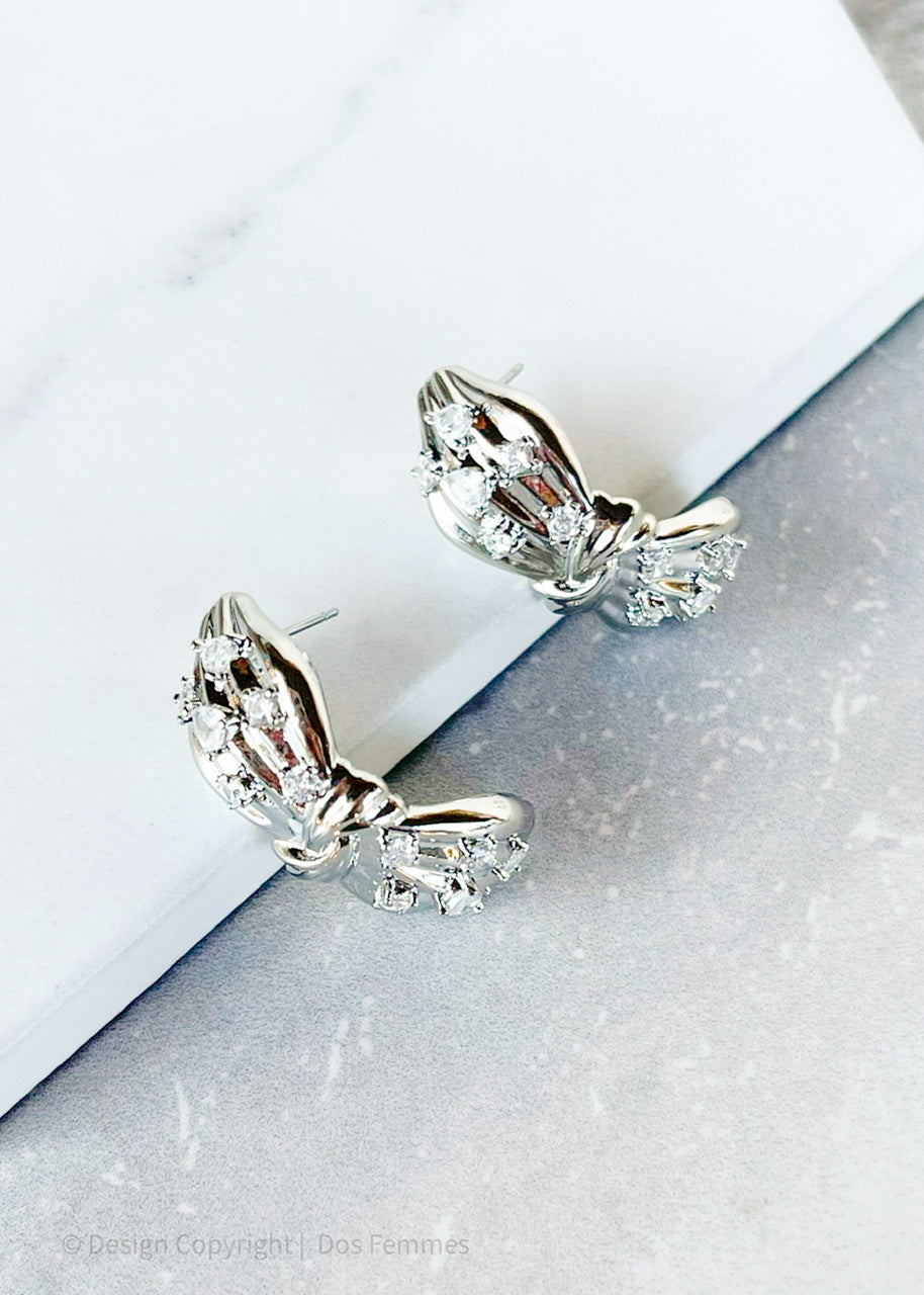 Signature Silver Knot Hoops