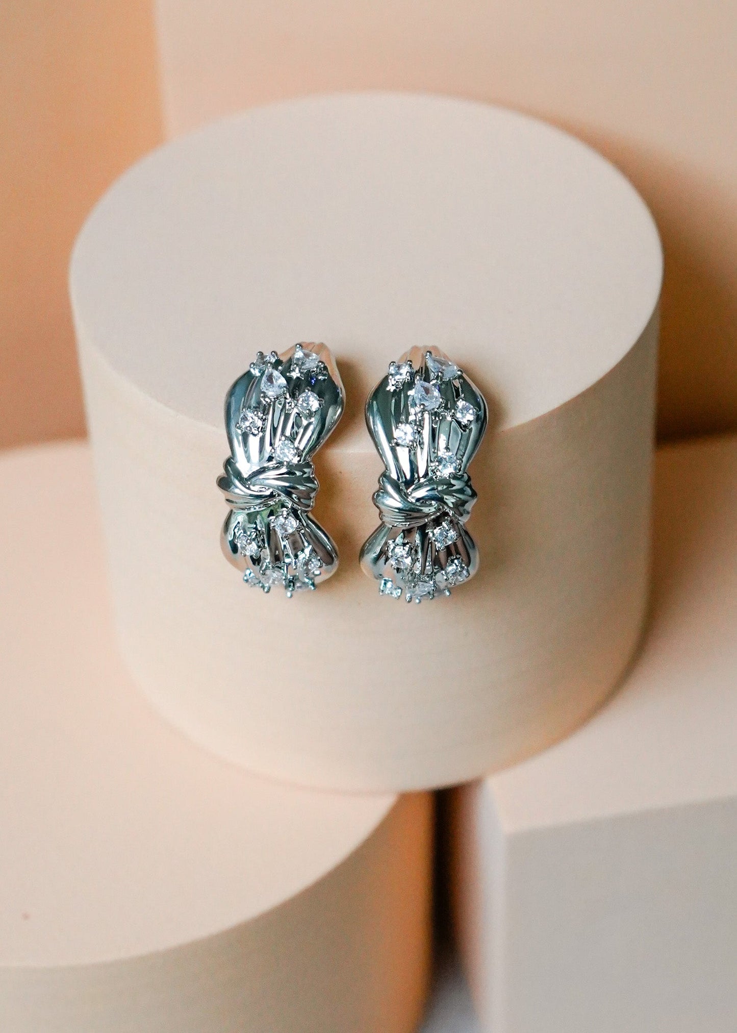 Signature Silver Knot Hoops