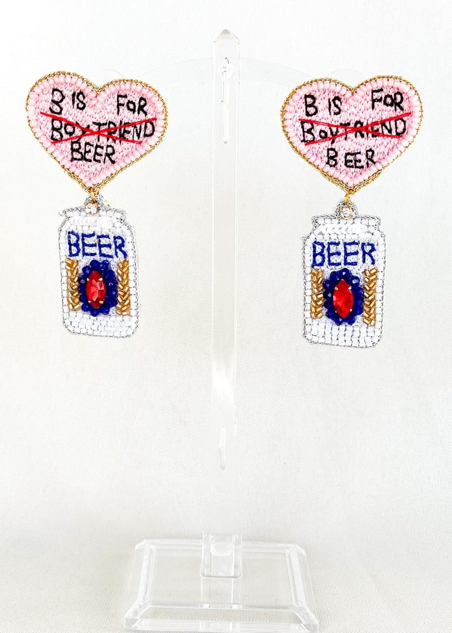 B is for Beer Earrings - Dos Femmes