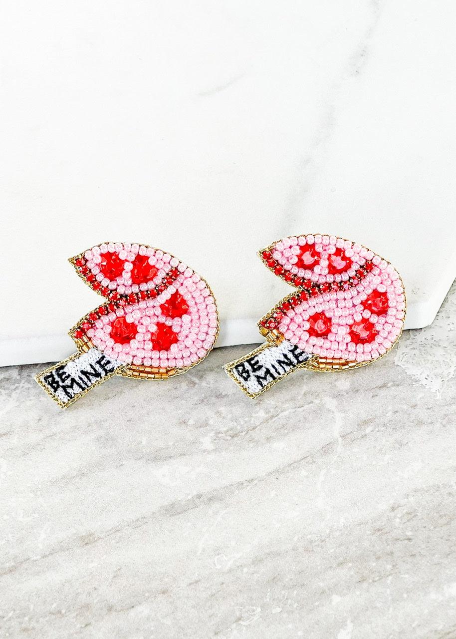 Be Mine Fortune Cookie Earrings - Dos Femmes