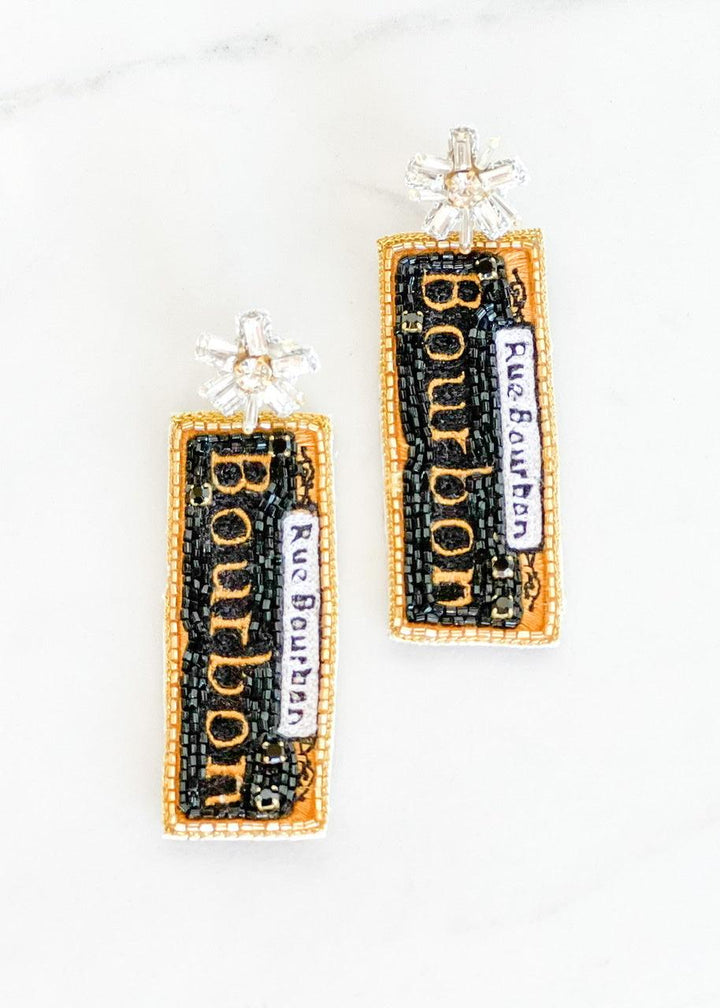 Bourbon Street Sign Earrings - Dos Femmes