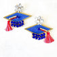 Congrats Grad Blue Earrings - Dos Femmes