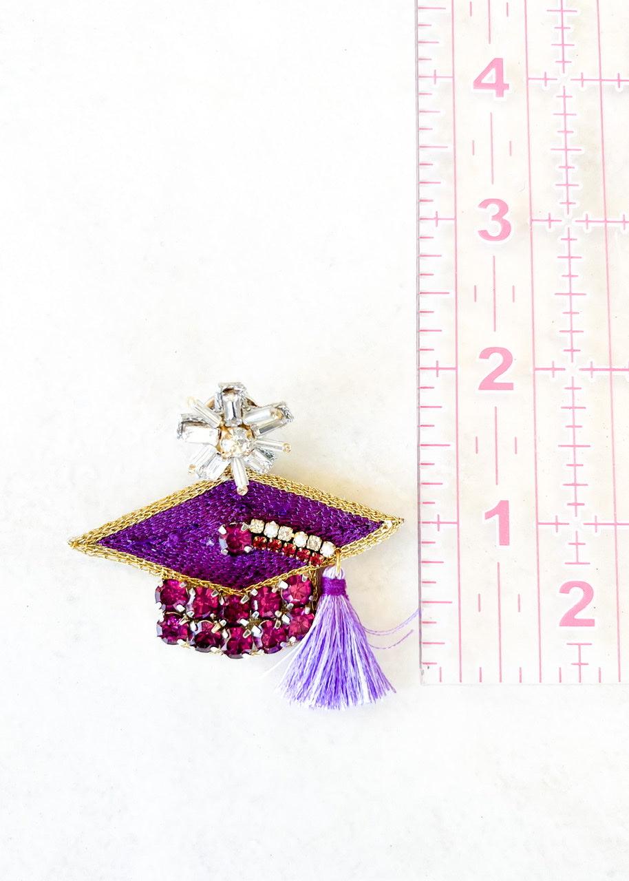 Congrats Grad Purple Earrings - Dos Femmes
