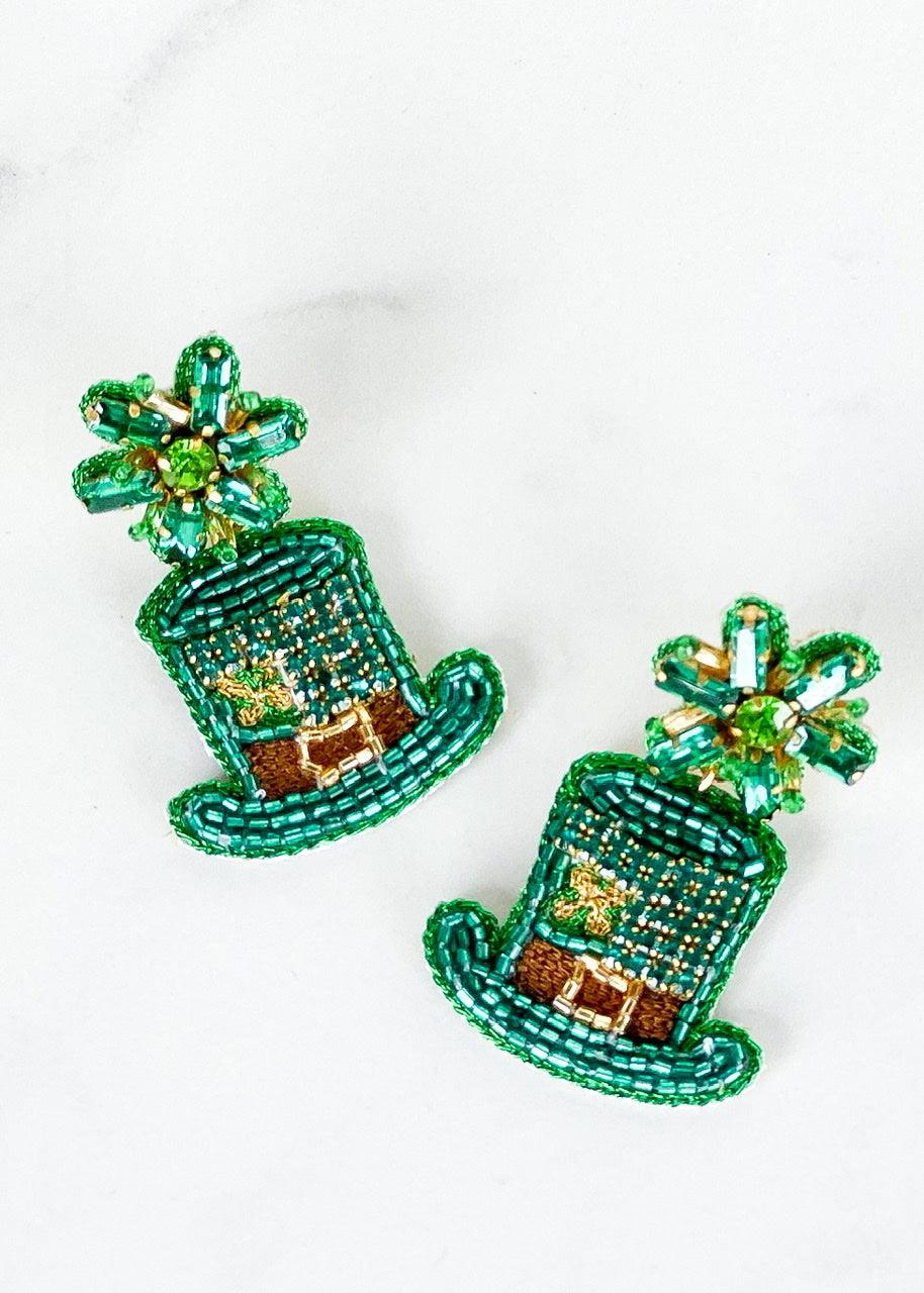 Leprechaun Hat Earrings - Dos Femmes