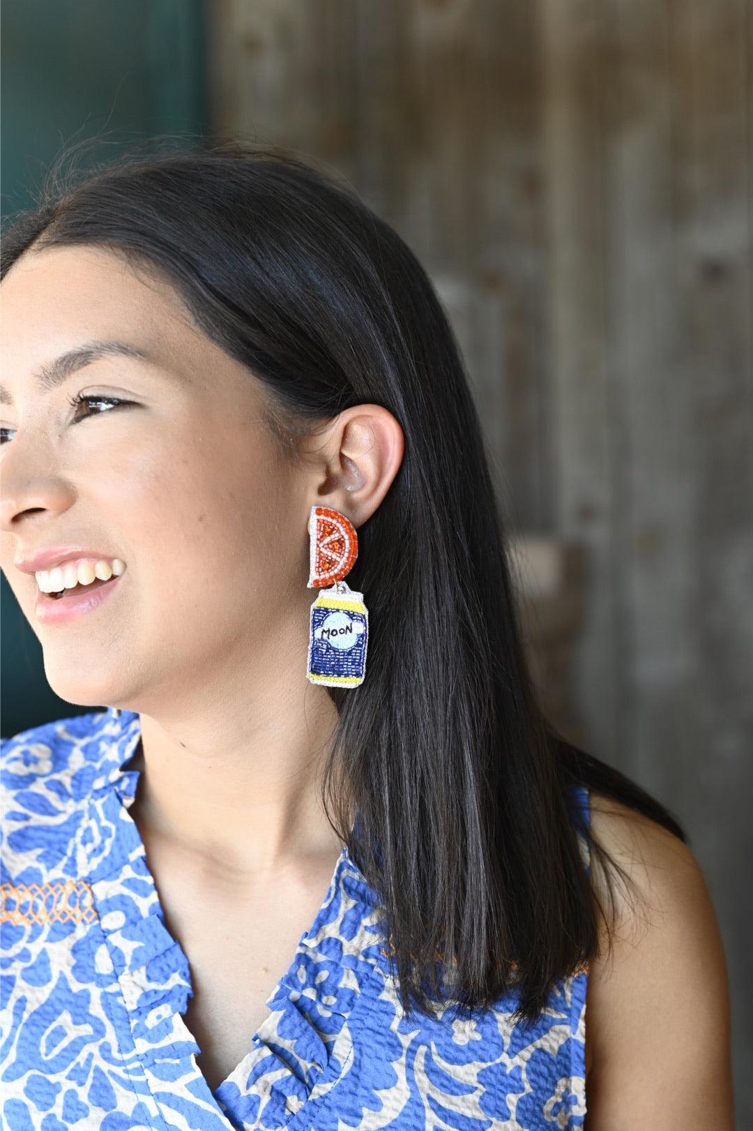Luna Azul Beer Earrings - Dos Femmes
