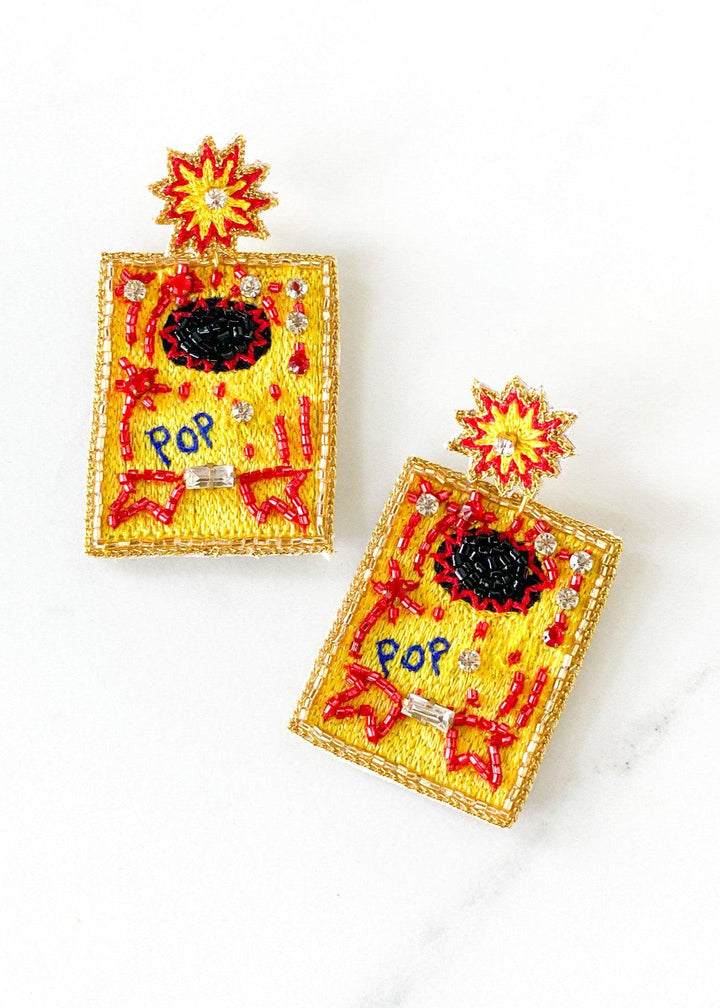 Firework inspired earrings that are perfect for American holidays.
