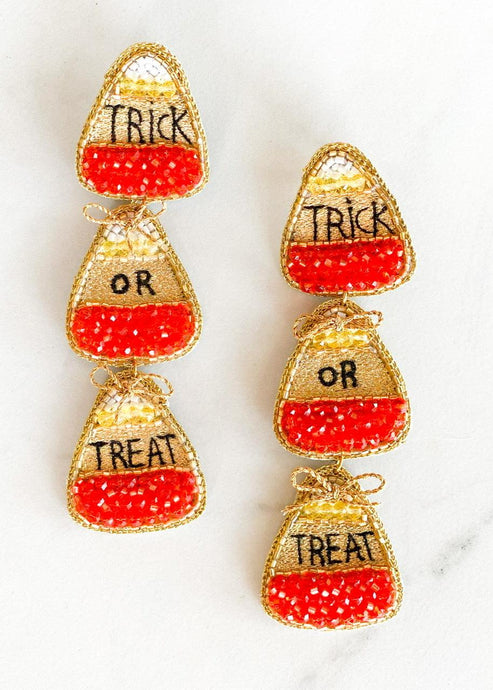 Trick or Treat Candy Corn Earrings - Dos Femmes